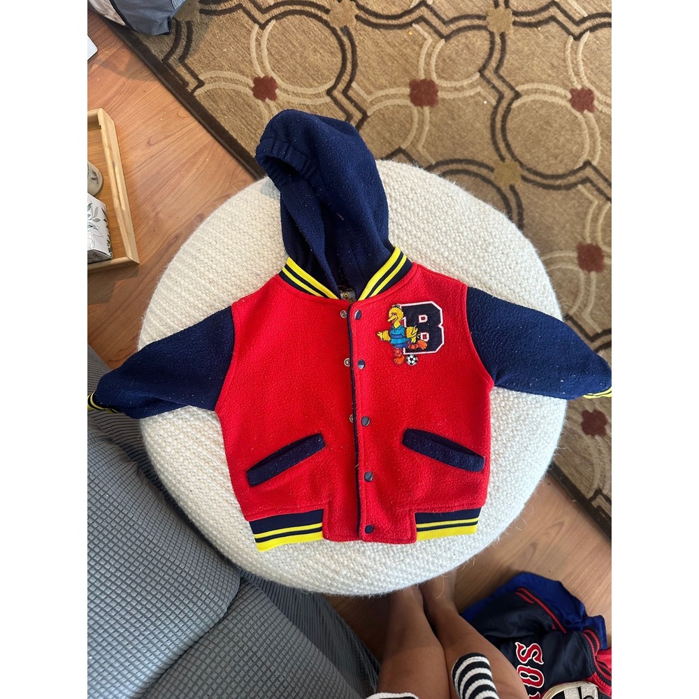 Vintage Sesame Street big bird letterman jacket size 18montbs - Picture 2 of 8